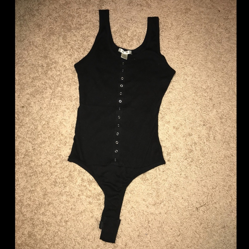Black tank bodysuit